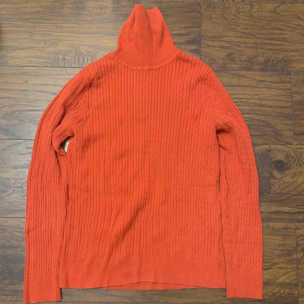 Orange Turtleneck